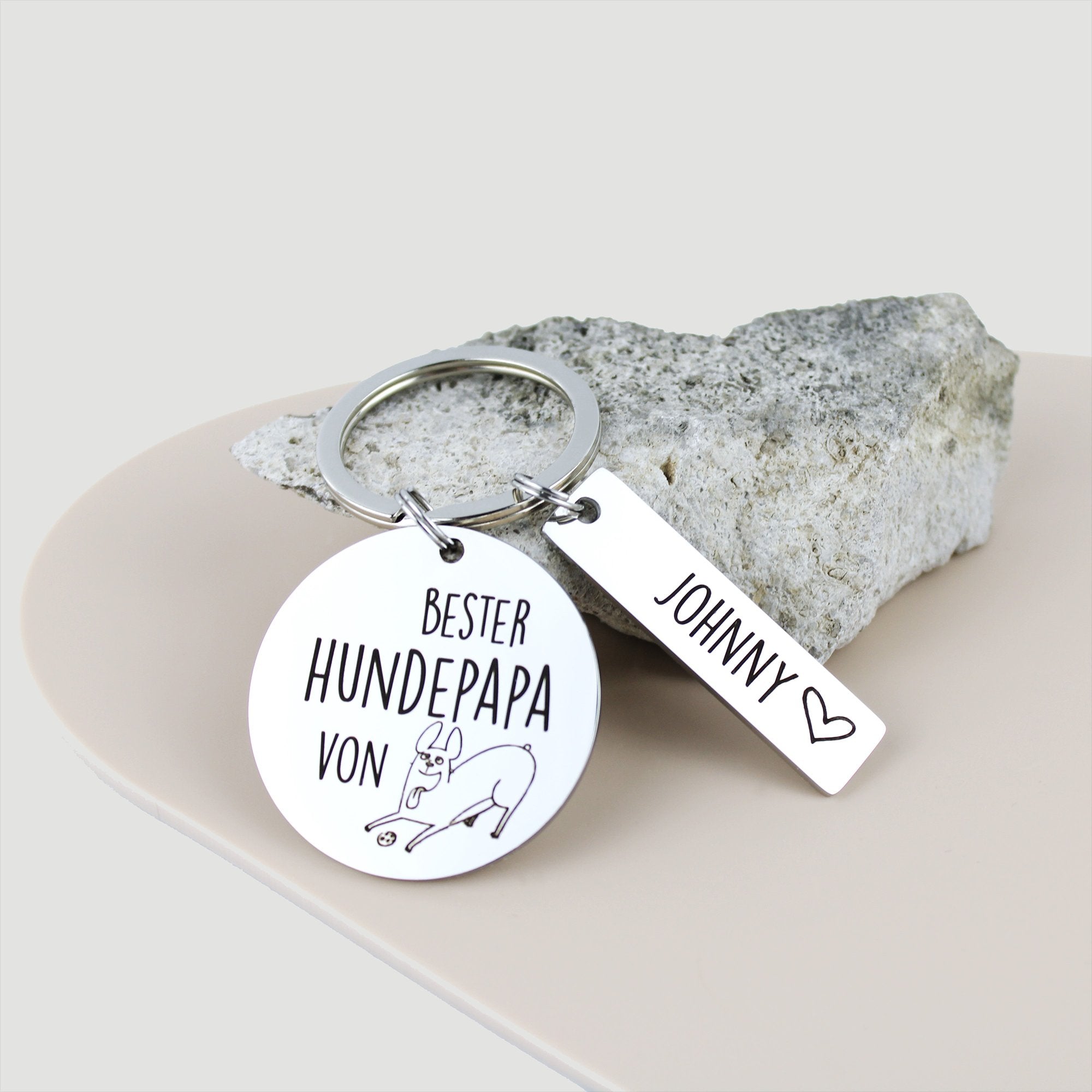 Personalisierter Schlüsselanhänger Hunde Papa